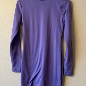 Purple Long Sleeve Dress